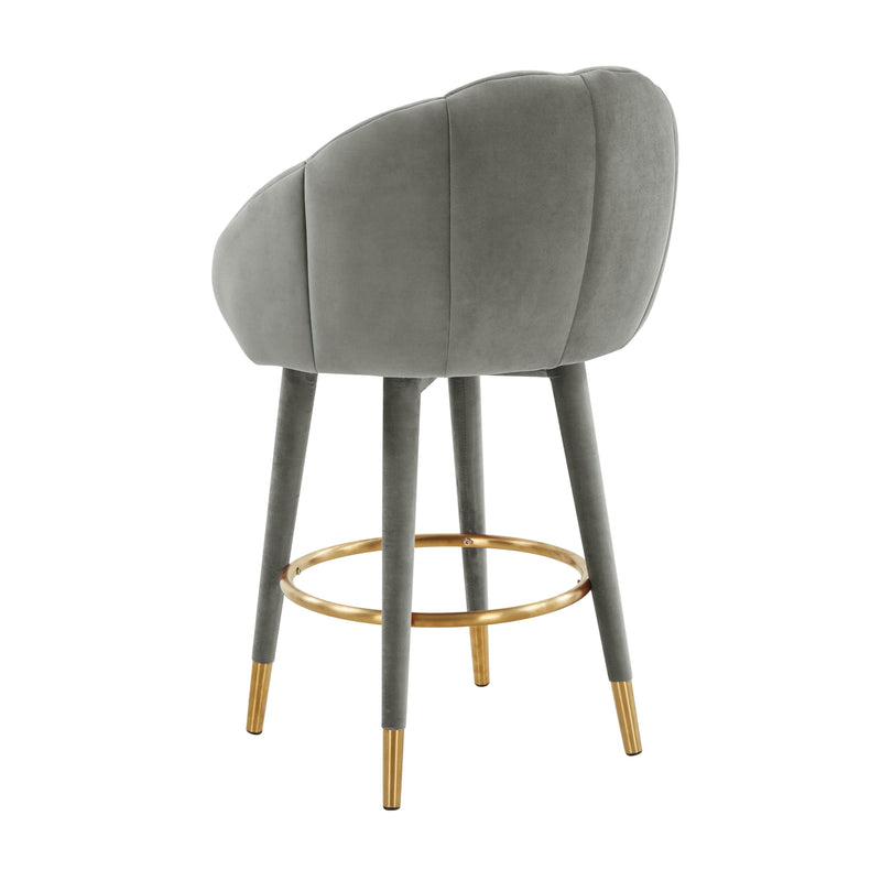 Myla Light Grey Swivel Counter Stool