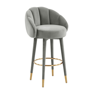 Myla Light Grey Swivel Bar Stool