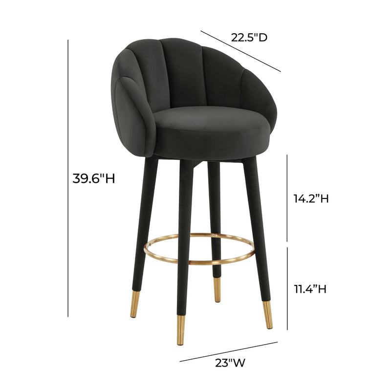 Myla Black Swivel Bar Stool