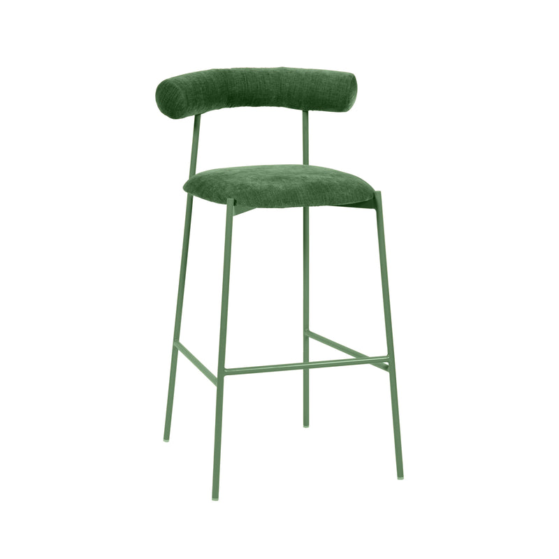 Liliana Forest Green Performance Velvet Bar Stool