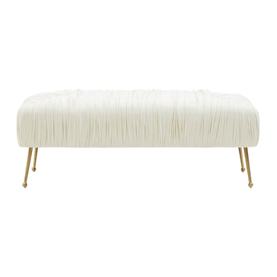 Jessica Cream Velvet Bench