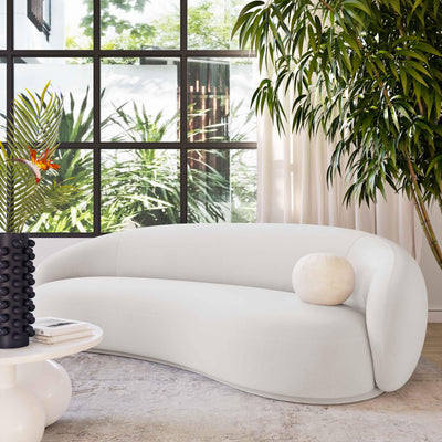 Kendall Cream Velvet Sofa