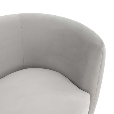 Isabella Light Grey Velvet Loveseat