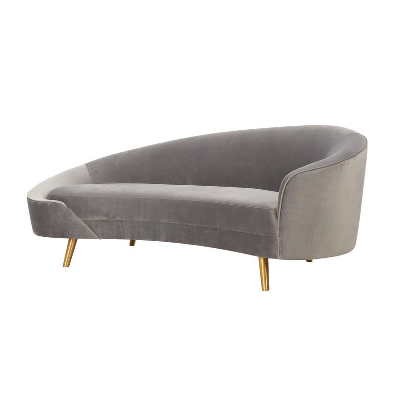 Cleopatra Grey Velvet Sofa- Auction