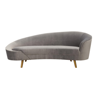 Cleopatra Grey Velvet Sofa- Auction