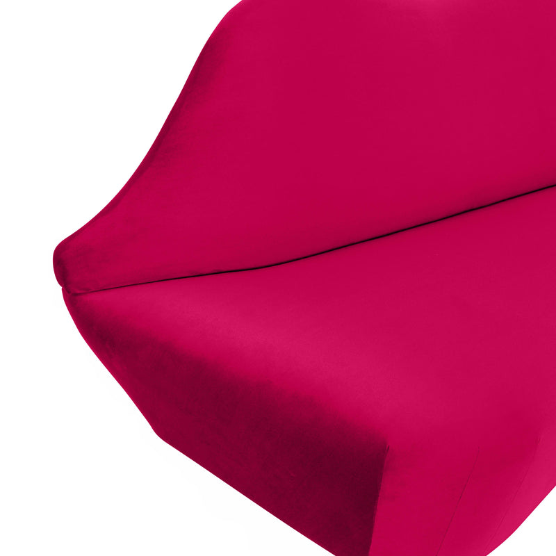 Lips Pink Velvet Settee