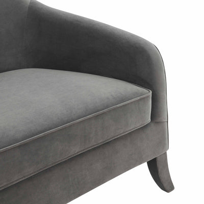 Neveah Grey Velvet Sofa