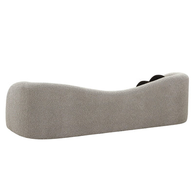 Leonie Grey Faux Shearling Sofa 