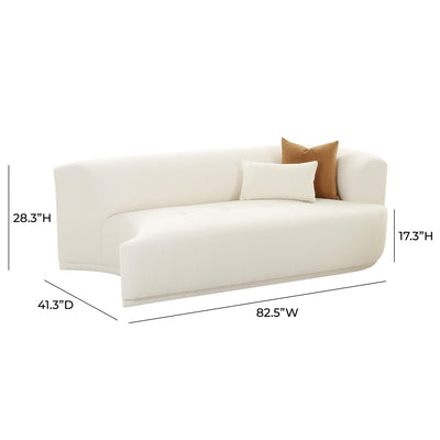 Fickle Cream Boucle Modular RAF Loveseat