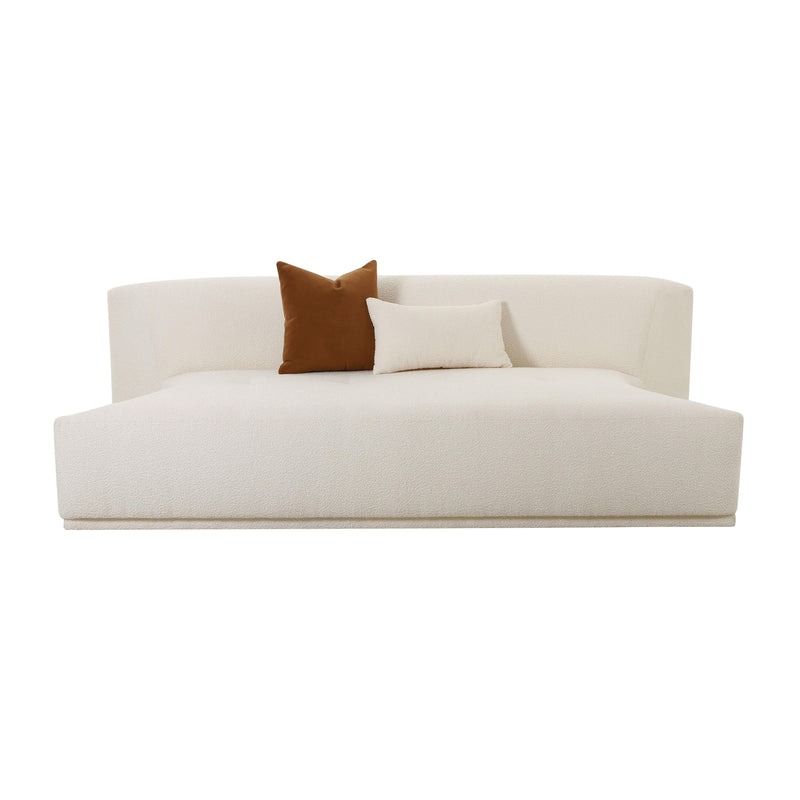 Fickle Cream Boucle Modular Armless Loveseat