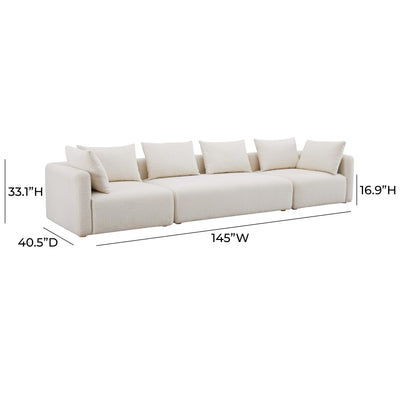 Hangover Cream Boucle 145 Long Sofa