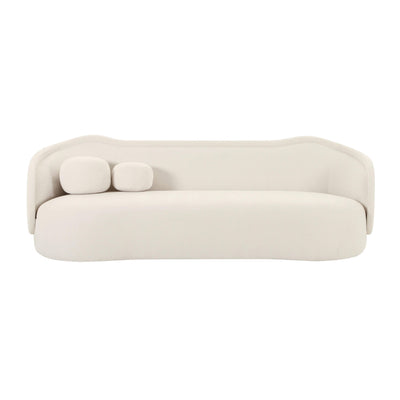 Circe Cream Textured Velvet Sofa 