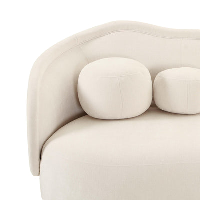 Circe Cream Textured Velvet Sofa 