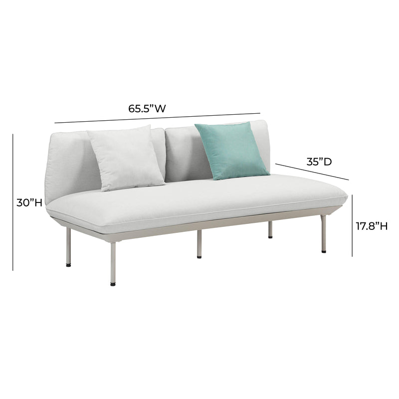 Katti Light Grey Outdoor Loveseat