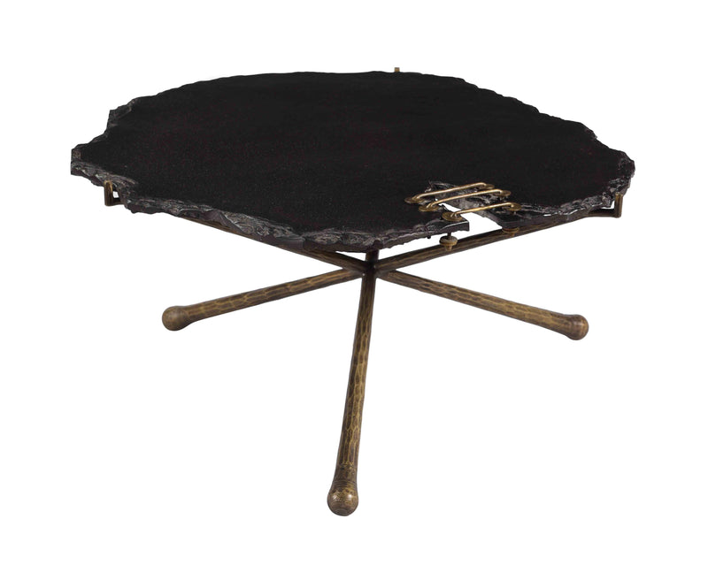 Serra Black Stone Cocktail Table