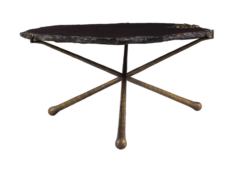 Serra Black Stone Cocktail Table