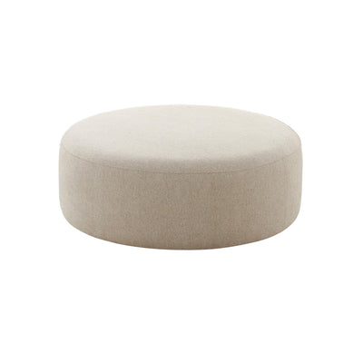 Broohah Beige Micro-Herringbone Ottoman