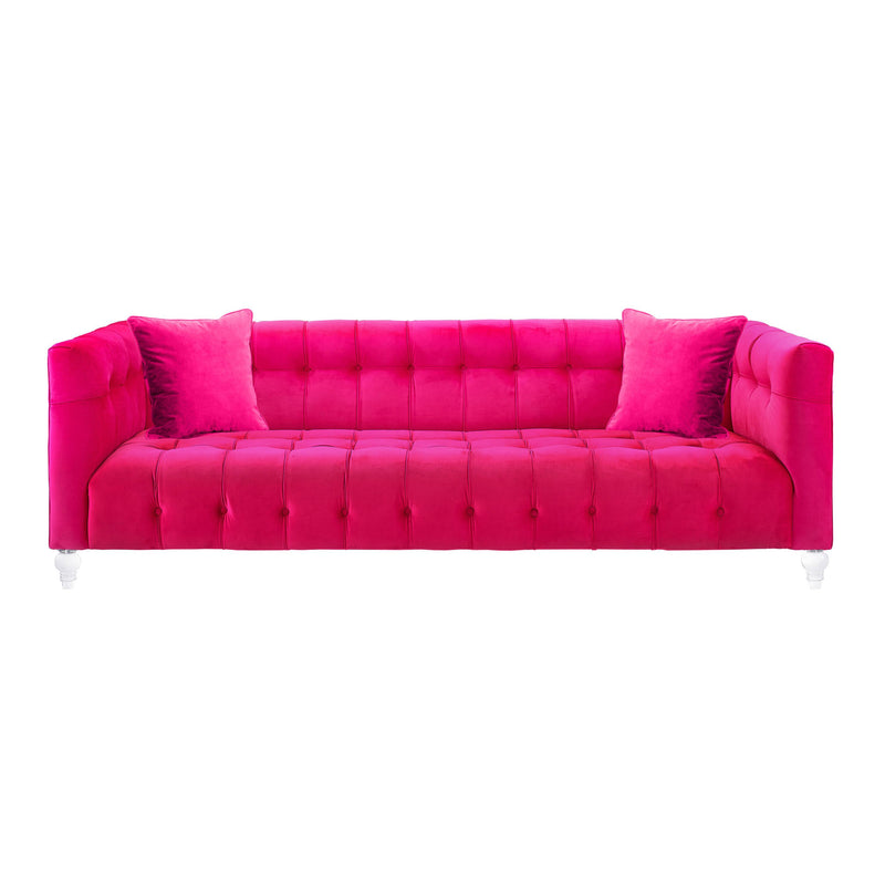 Bea Pink Velvet Sofa