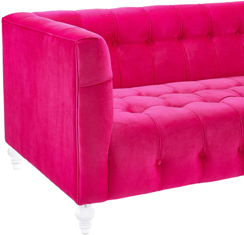 Bea Pink Velvet Sofa