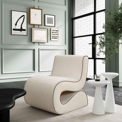 Senna Cream Basketweave Accent Chair 