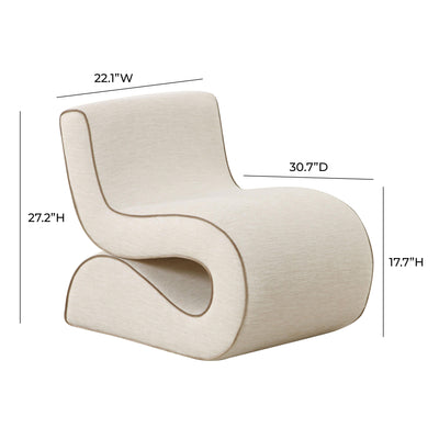 Senna Cream Basketweave Accent Chair 