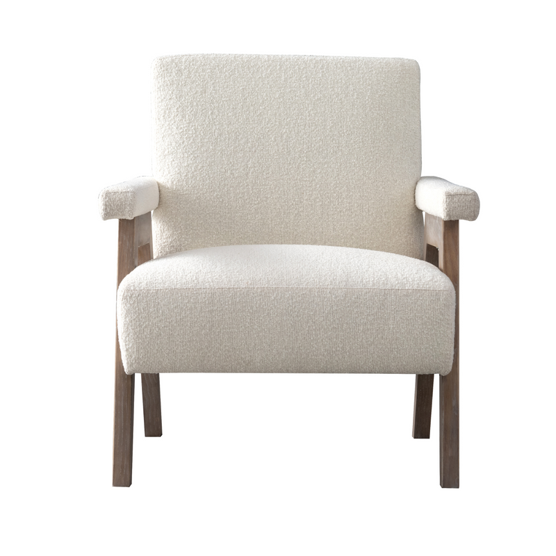 Chopstick cream accent chair