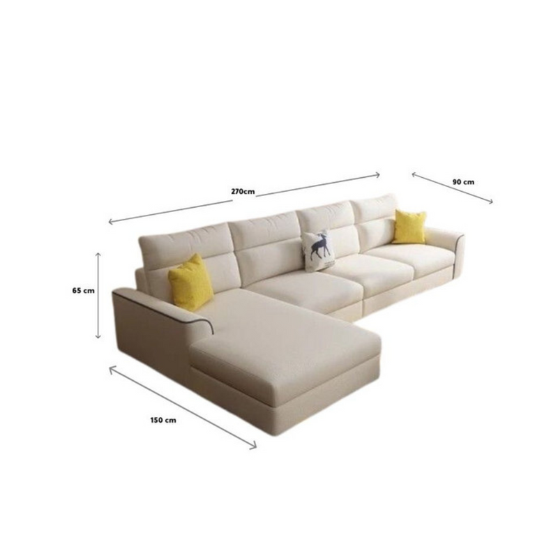 Fiore -Modern, connected sofa in off-white color