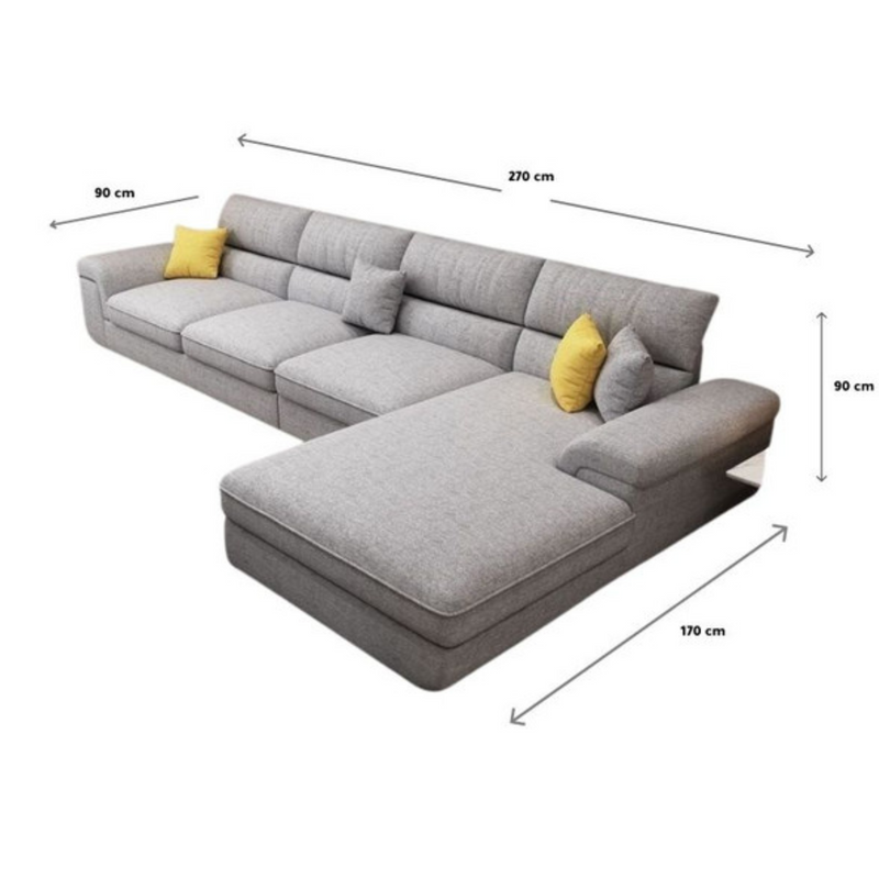 Marjan -  connected unique  sofa in gray color