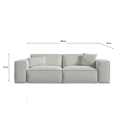 Malsa - gray triple sofa