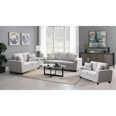 Confa Grey Living Room Set (Sofa + 2 Loveseat)