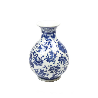 Gourd Vase, Blue/White