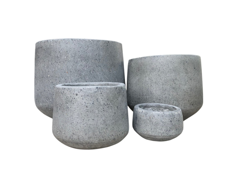 Coal Grey Terrazzo Indoor/Outdoor Plant Pot By Roots17W17D14H.