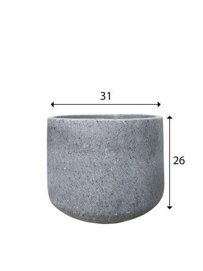 Coal Grey Terrazzo Indoor/Outdoor Plant Pot By Roots31W31D26H.