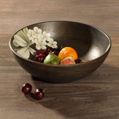 Frangipani Wooden Salad Bowl