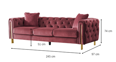 Royal Velvet Sofa (245cm)