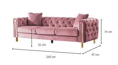 Royal Velvet Sofa (245cm)