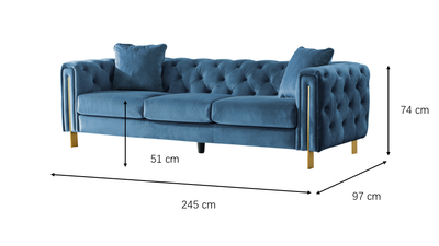 Royal Velvet Sofa (245cm)