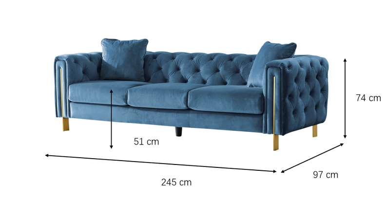 Royal Velvet Sofa (245cm)