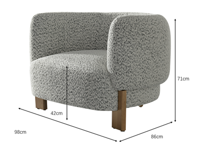 Jamie Grey Boucle Chair