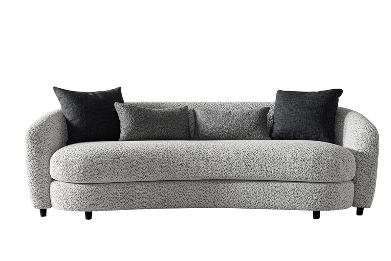 Jamie Grey Boucle Sofa (232cm)