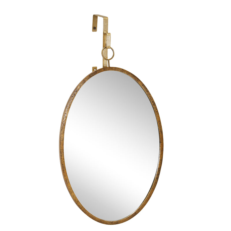 Metal & Glass Wall Mirror, Gold