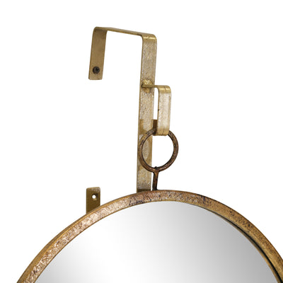 Metal & Glass Wall Mirror, Gold