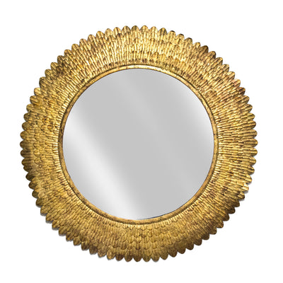 Round Wall Mirror, Gold