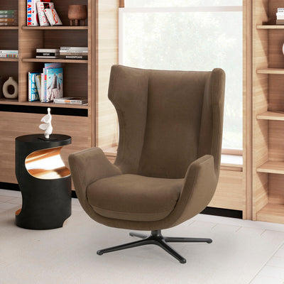 Ceilo brown Swivel chair