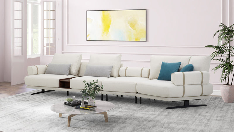 Mirabelle White Sofa