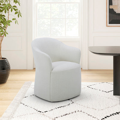 Opal White Swivel Chair