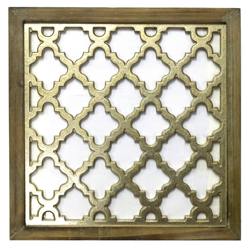 Quatrefoil Wall Panel, Gold