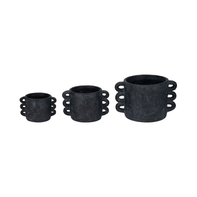 10 Arch Handle Planter, Black