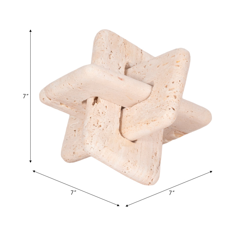 7 Travertine Squared Knot, Tan