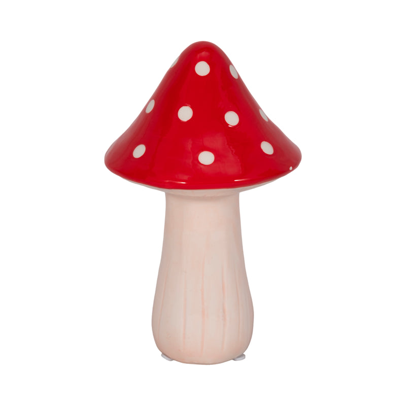 8 White Dot Fairy Mushroom, Red/white